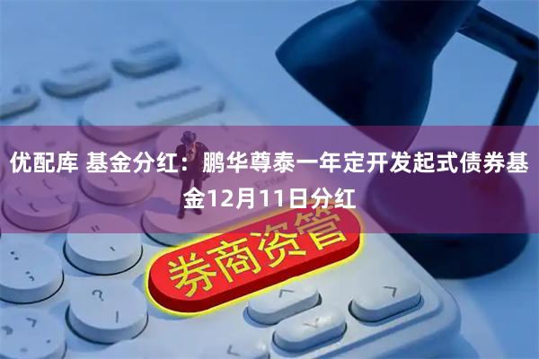 优配库 基金分红：鹏华尊泰一年定开发起式债券基金12月11日分红